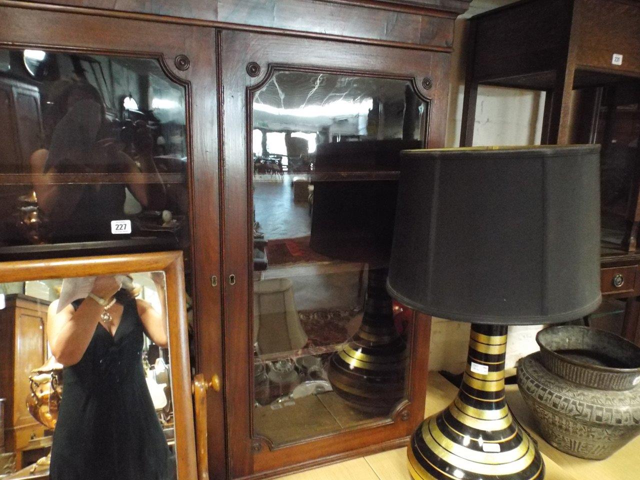 3'4 Georgian mahgoany 2 door glazed bookcase top