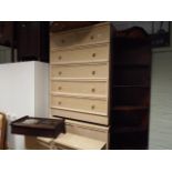 2'6 limed oak finished chest of four long and 2 short drawers