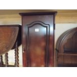 12" mahogany finished cabinet with interior shelves