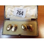 Pair of Victorian gold and diamond set gents cufflinks - weight 6.5g  Condition - tests as 18ct
