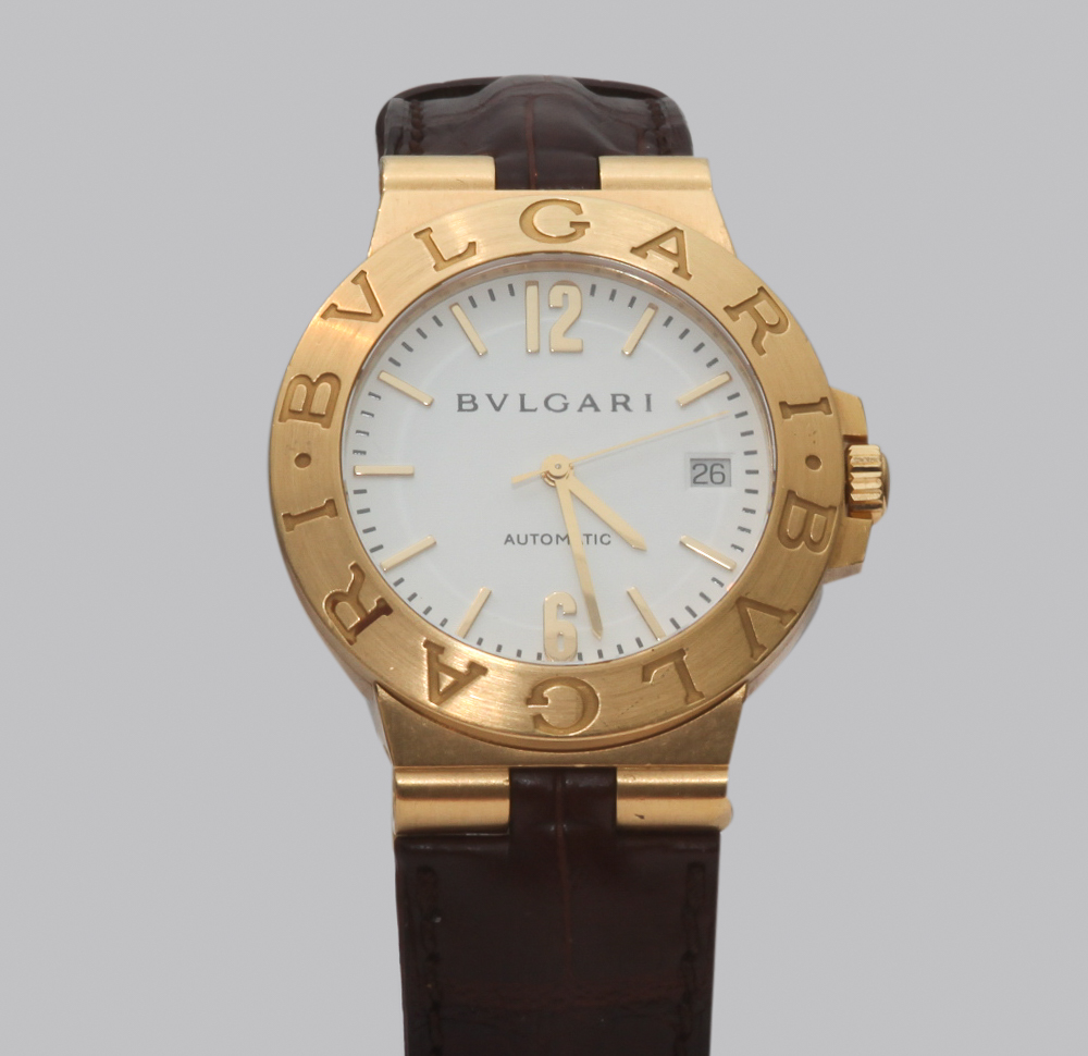 Bulgari 18ct yellow gold Diagono automatic wristwatch,