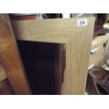 Large wall mirror in light oak frame