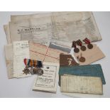 Group of World War I Naval medals to G T Webb,