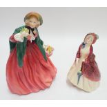 Royal Doulton lady figure Lady Charmian HN1949 together with Paisley Shawl HN1988  Condition -