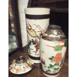 3 pieces of Japanese pottery (a/f)