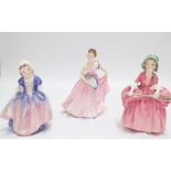 Three Royal Doulton small lady figures, Invitation HN2170, Dinky Do HN1678 and Bo Peep HN1811