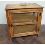 Vintage pine food cupboard with mesh front