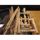 3 various wooden easels