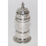 Heavy 1920's silver sugar caster, retailed by Edward Bishop of Bournemouth,