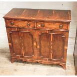 3' reproduction yew wood  sideboard style cabinet