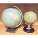 2 small globes of the world