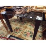 3' contemporary square glass top dining table