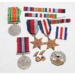 Group of World War II medals to include 39, 45 and France and Germany Stars,