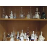 Various glass and porcelain bells