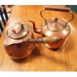 Copper kettle and copper saucepan