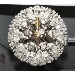 Vintage 1950's -  1960's Sputnik Glass ball shaped chandelier style light fitting,designed by Emil