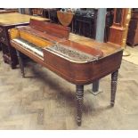 19th century mahogany veneered square piano