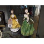 2 Royal Doulton lady figures Coralie and Fleur