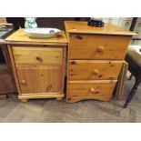 Modern pine bedside cabinet,