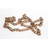 9ct flattened curb link necklace, 25.9 grams  Condition - Appears good