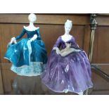 2 Royal Doulton lady figures Charlotte HN2421 and Janine HN2461