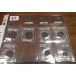 A collection of 2nd and 3rd century Roman coins