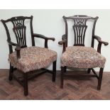 Pair of Georgian Chippendale design,