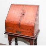 Late Victorian fitted stationery cabinet,