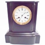 Striking mantel clock in black marble case