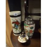 3 pieces of Japanese pottery (a/f)