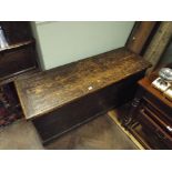 Large Victorian stained pine coffer (50" wide)