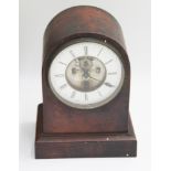 French mantel clock in mahogany case