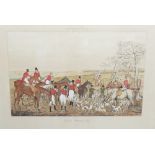 Gilt framed print after Moreland; titled 'The Shepherds' and a Henry Alken,