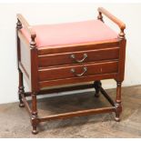 Edwardian mahogany music stall,