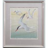 Signed limited edition print of Common Terns by John Tennent,