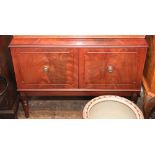 3' reproduction mahogany 2 door record cabinet