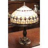 Tiffany style table lamp with decorative shade