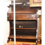 2'6 oak student type bureau fitted drawer and shelf under