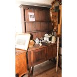 3'6 oak Welsh style dresser on a cupboard base