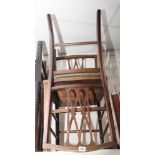 Pair of Edwardian mahogany bedroom chairs