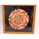 Silk work picture of a Tudor Rose