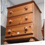 20" modern pine chest of 3 drawers