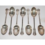 Goldsmiths & Silversmiths Company - seven matching silver table spoons,