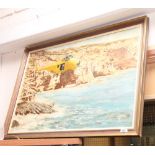 Oil painting of an air sea rescue;