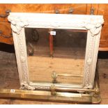 Bevelled wall mirror in Victorian style painted frame