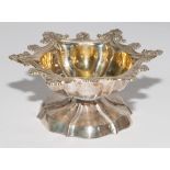 Russian silver snowflake design salt cellar