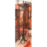 Black bent wood hat and coat stand