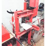 Nearly new Sealy 10 tonne hydraulic floor standing press with plates, blocks etc.