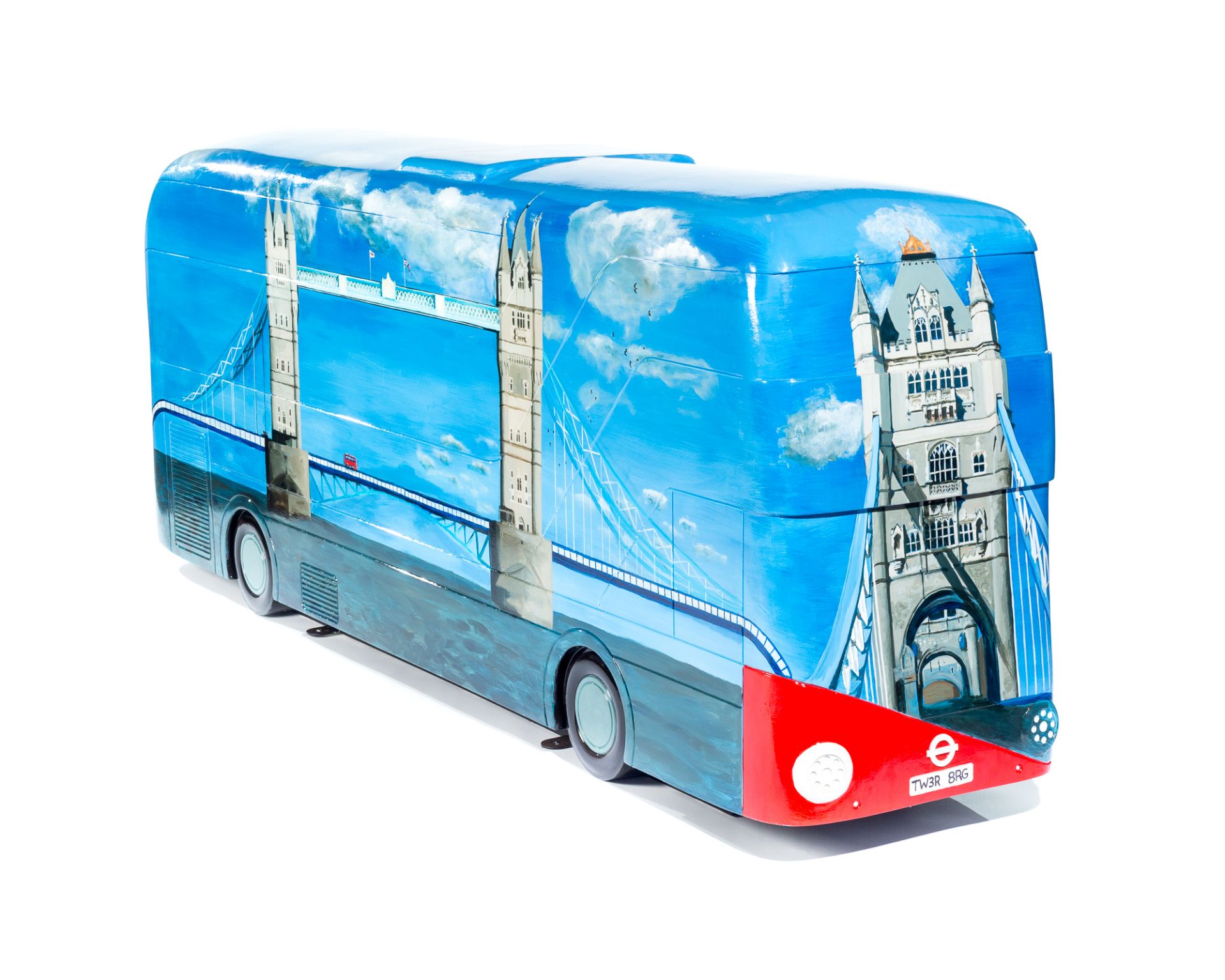 Artist: Michelle Heron  Design: Tower Bridge Bus    About the artist   Michelle was born and