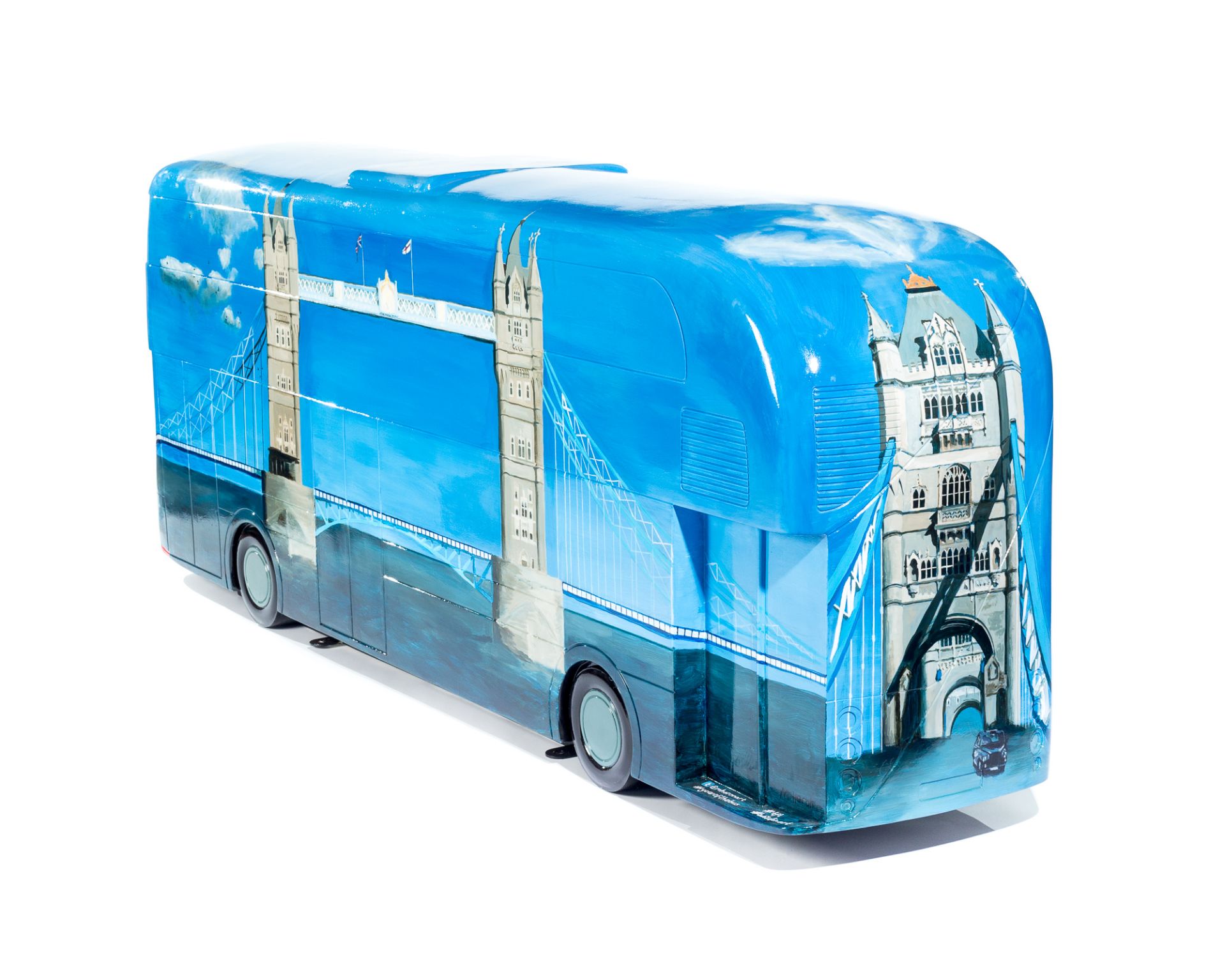 Artist: Michelle Heron  Design: Tower Bridge Bus    About the artist   Michelle was born and - Image 2 of 3
